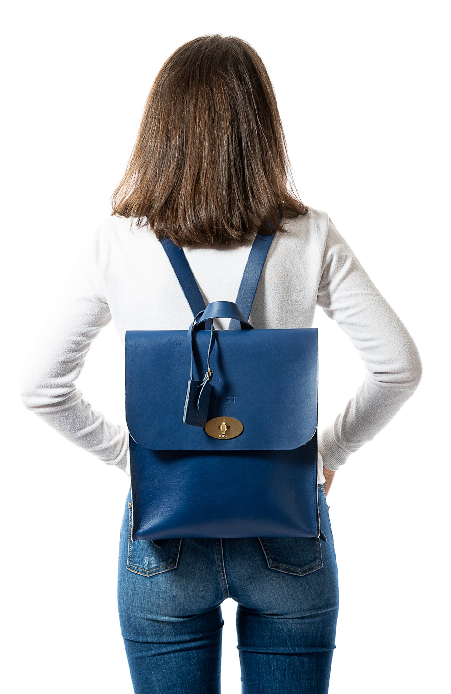 Zaino in pelle in Cuoio Blue Artist Collection