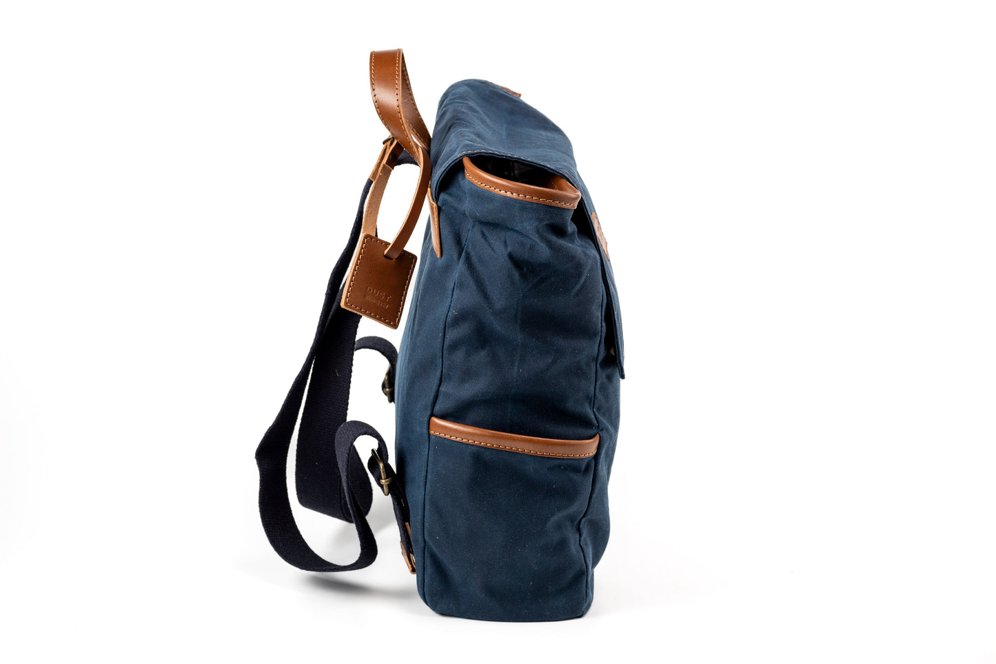 Zaino in pelle in cotone cerato Made In Usa Blu