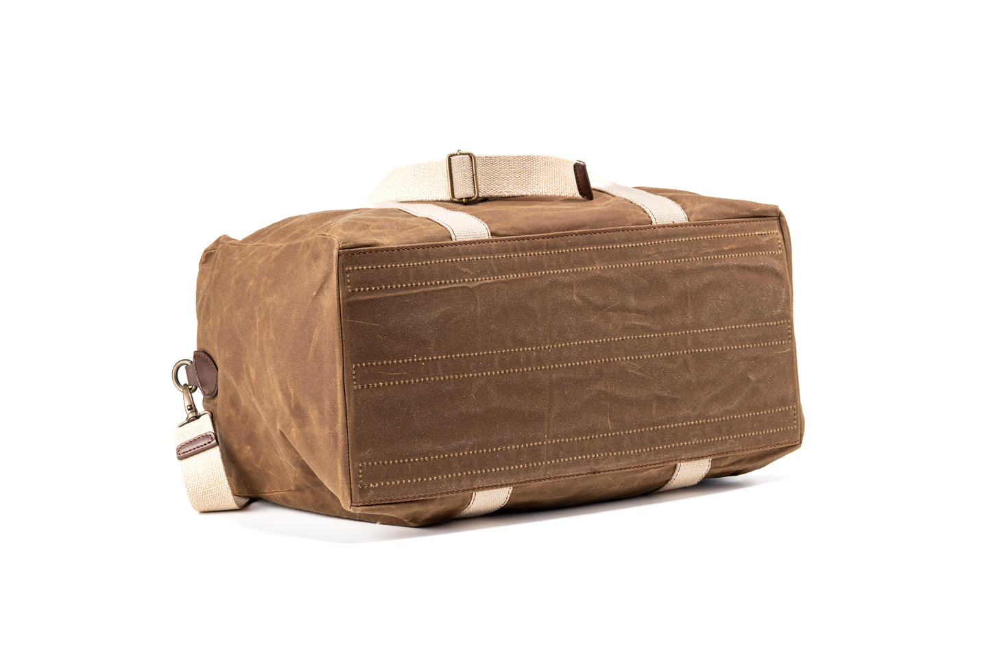 Duffle Bag In Waxed Cotton Made in USA Brown