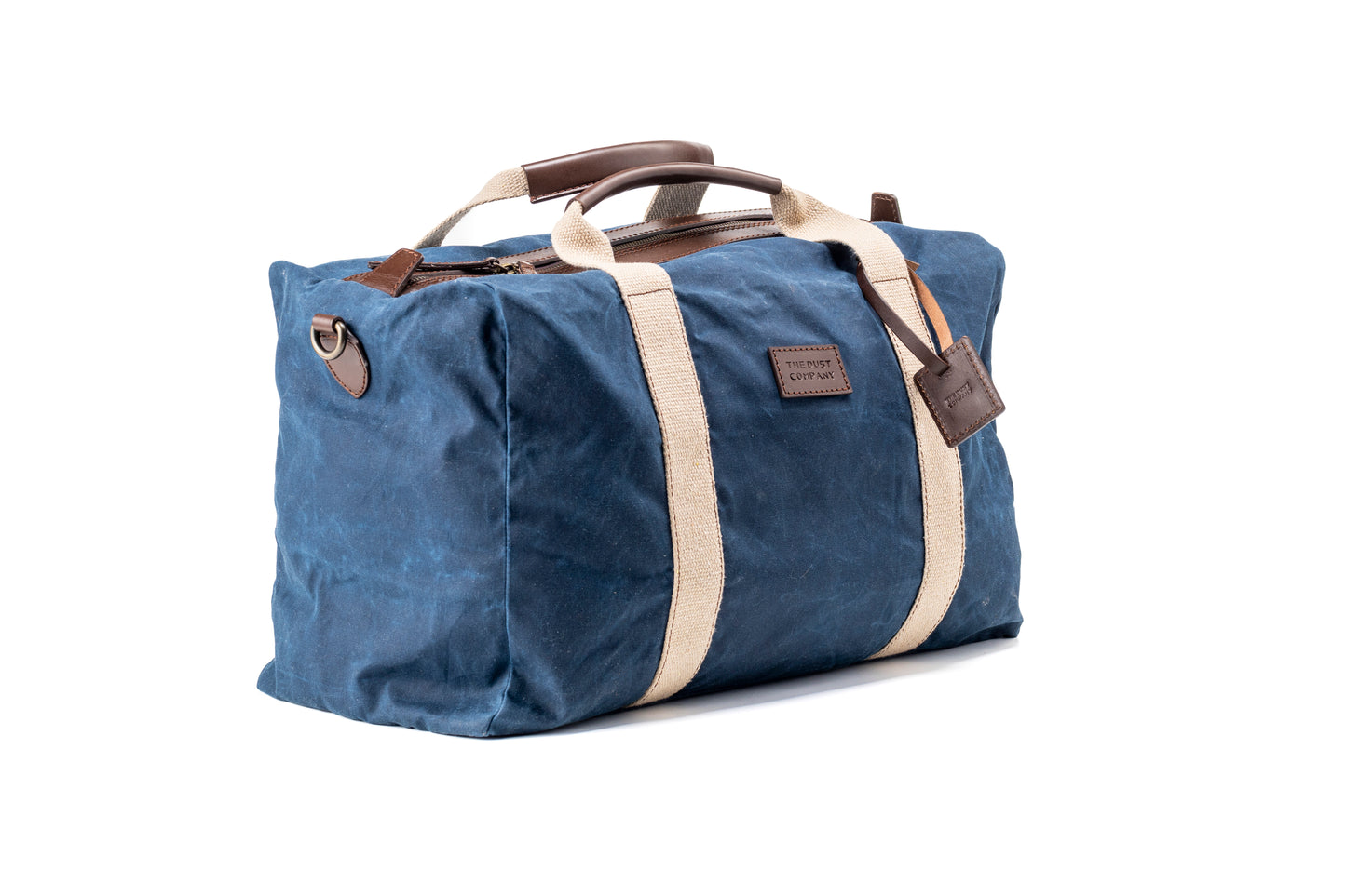 Duffle Bag In Waxed Cotton Made in USA Blue