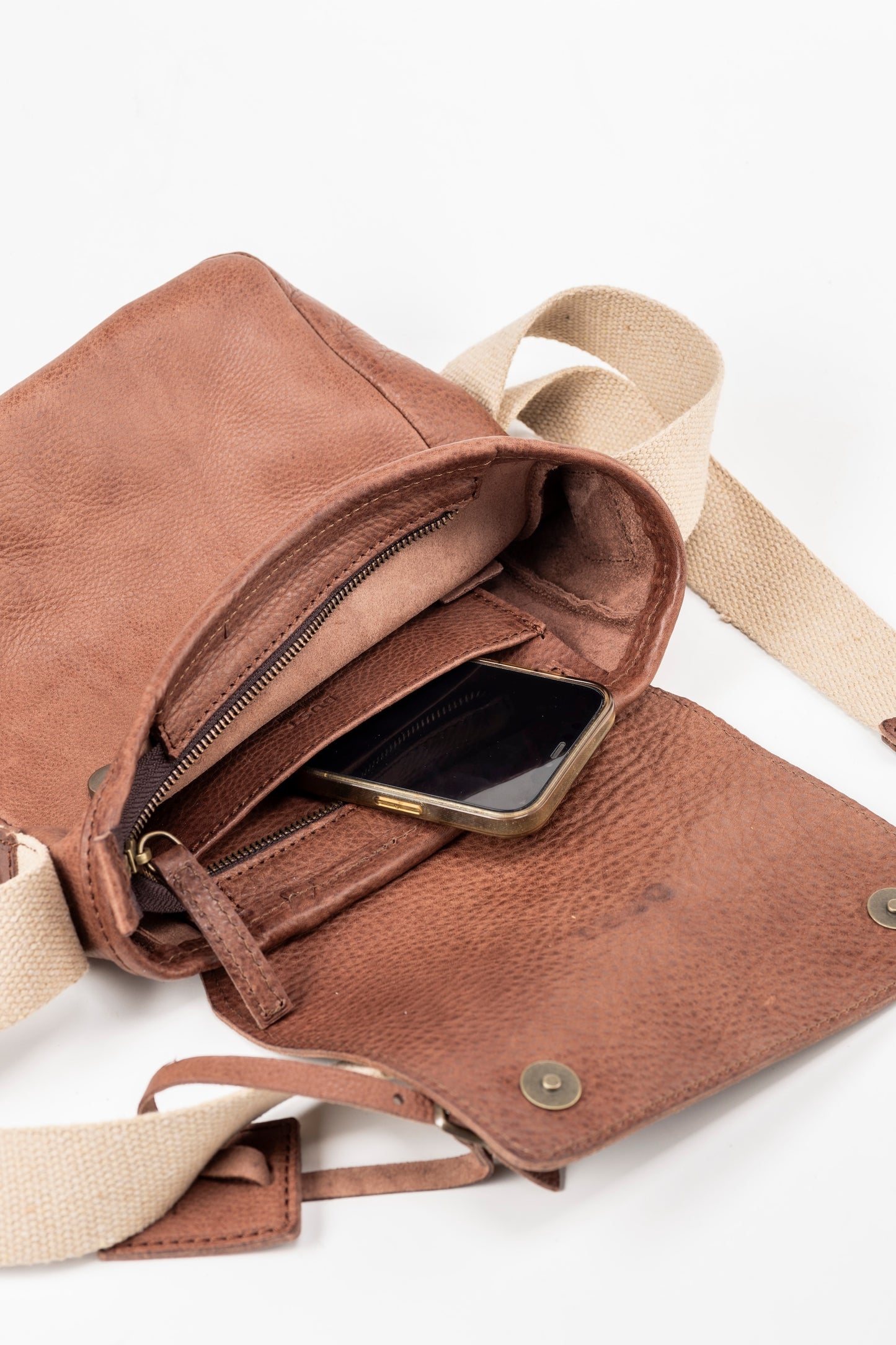 Leren Messenger Tobacco Park Avenue Collectie