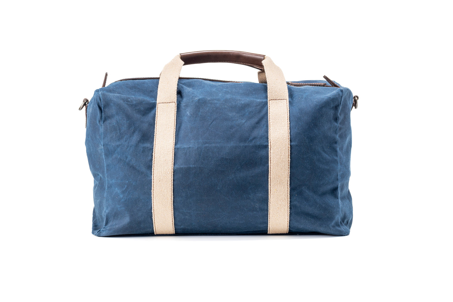 Duffle Bag In Waxed Cotton Made in USA Blue