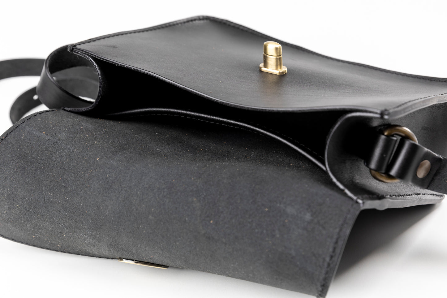 Leren Crossbody Zwart De Santa Fe Collectie