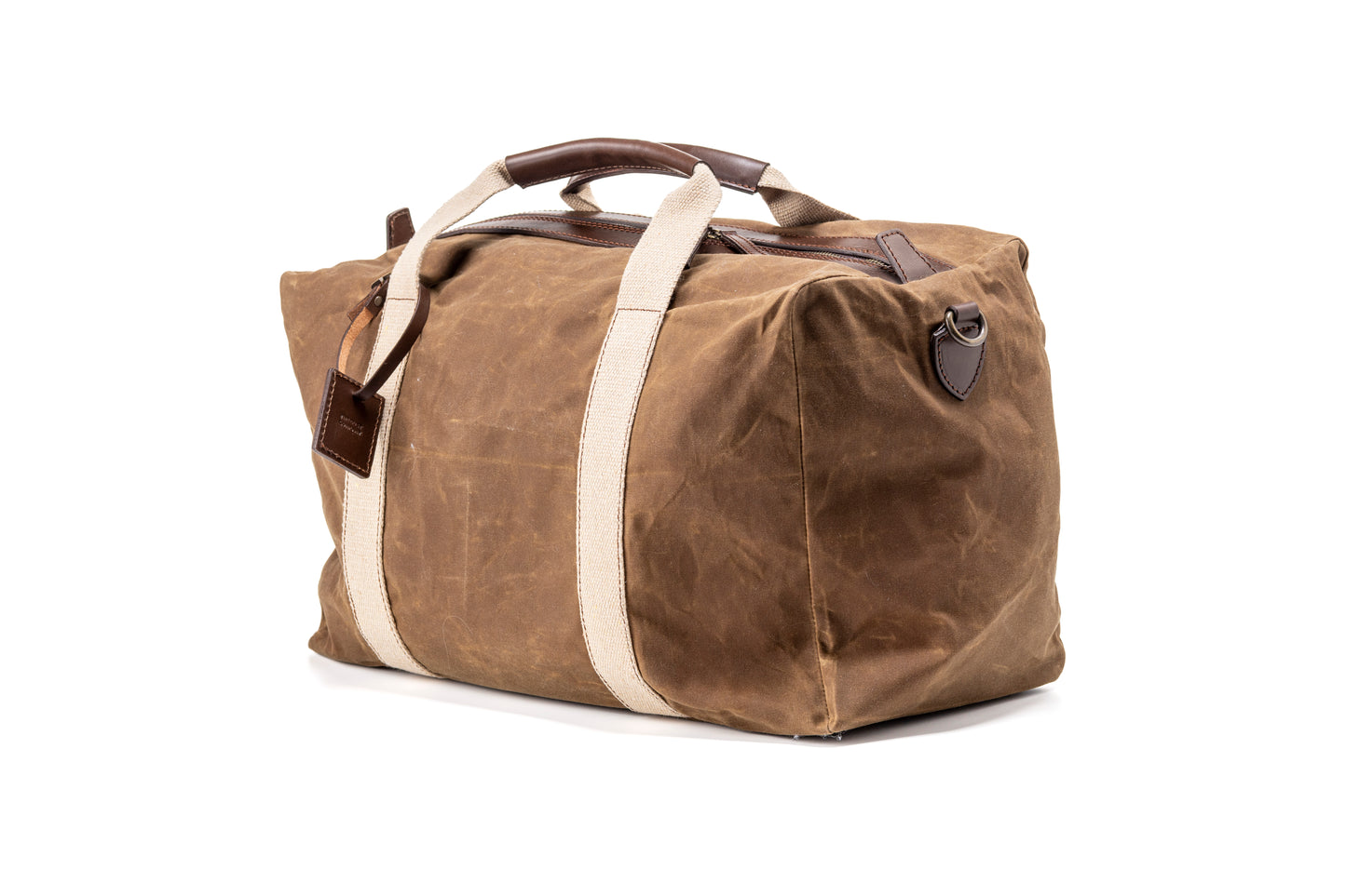 Duffle Bag In Waxed Cotton Made in USA Brown