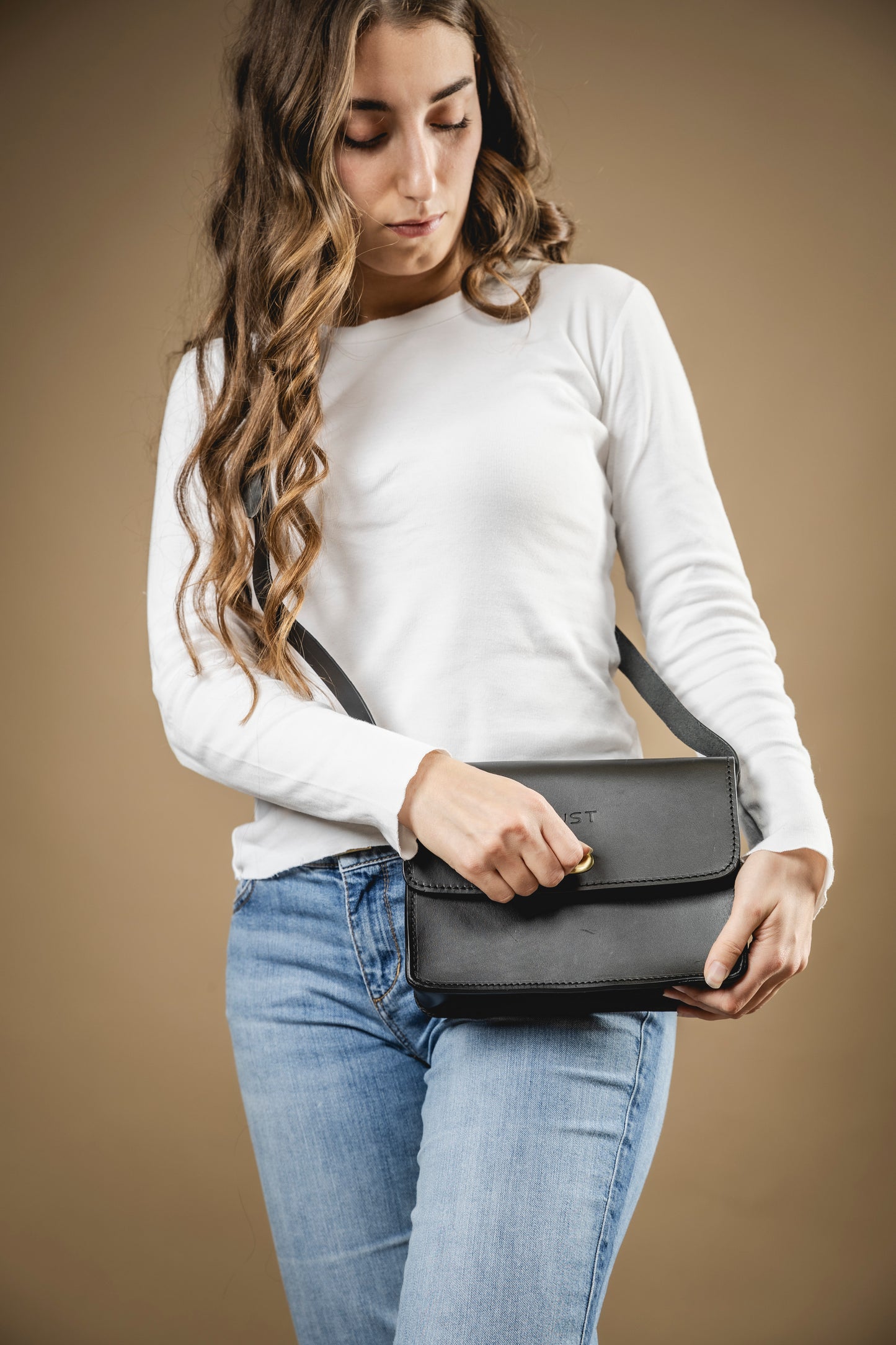 Leren Crossbody Zwart De Santa Fe Collectie