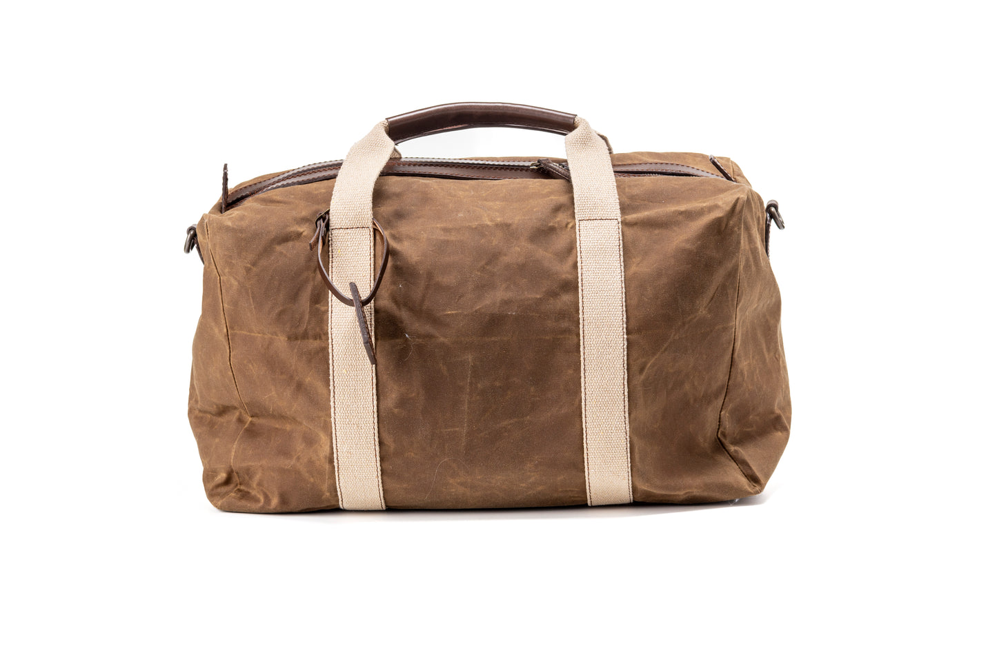 Duffle Bag In Waxed Cotton Made in USA Brown