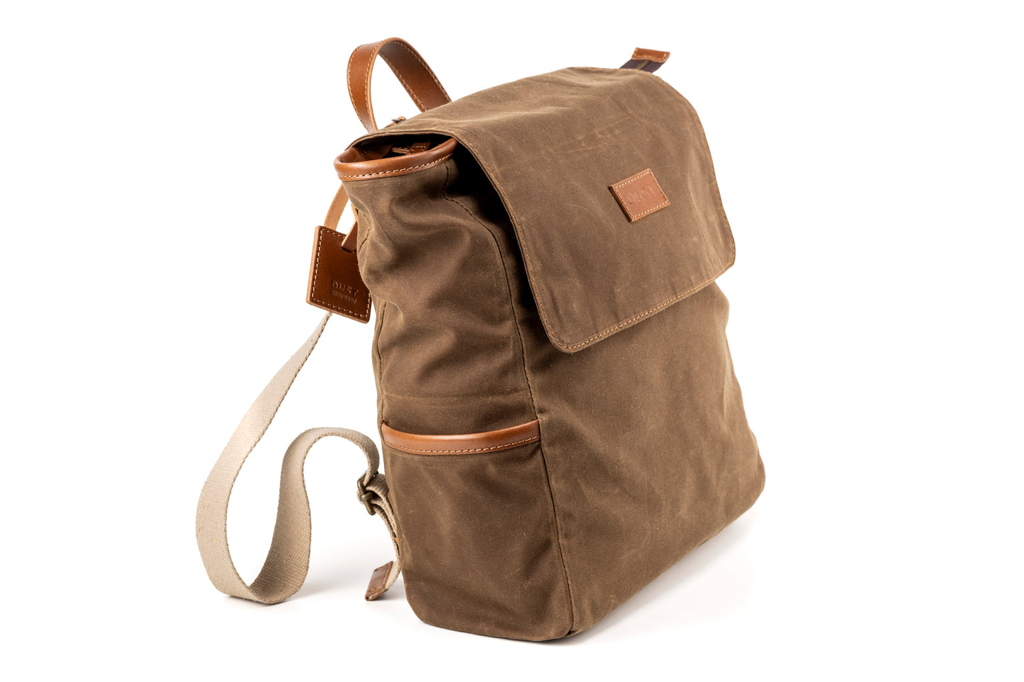 Zaino in pelle in cotone cerato Made In Usa Marrone