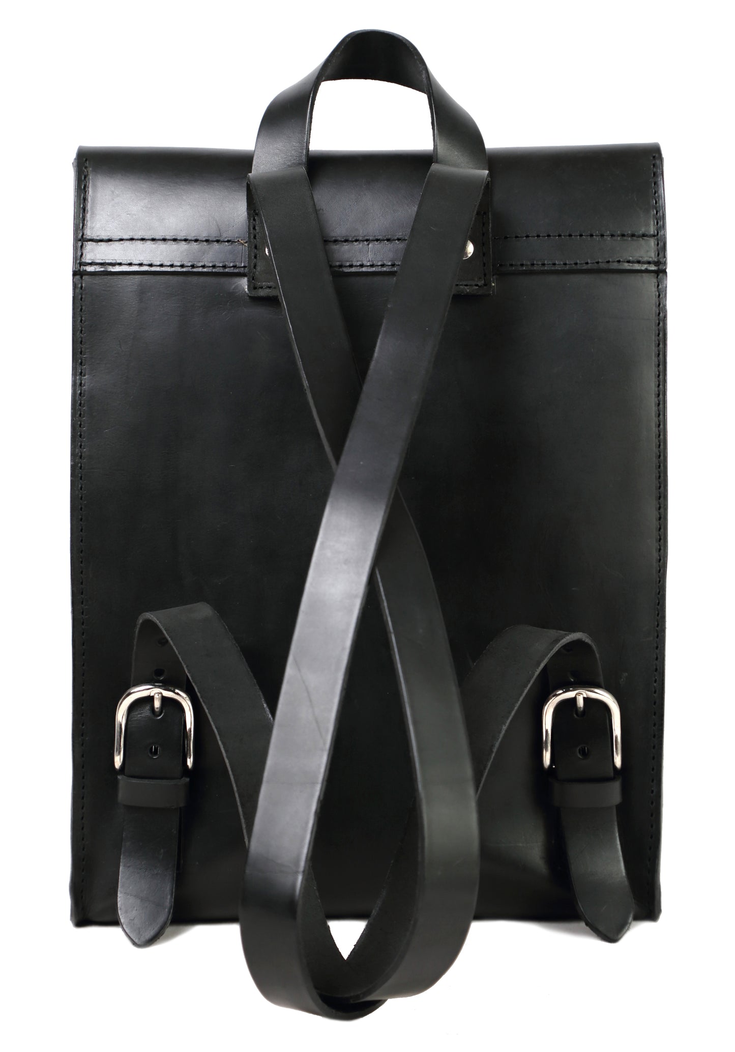 Zaino in Pelle Cuoio Nero Mod 120