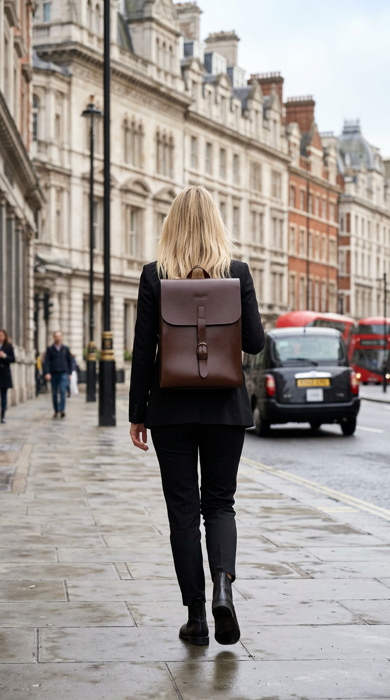 Leather Backpack Dark Brown Oxford Collection – The Dust Company