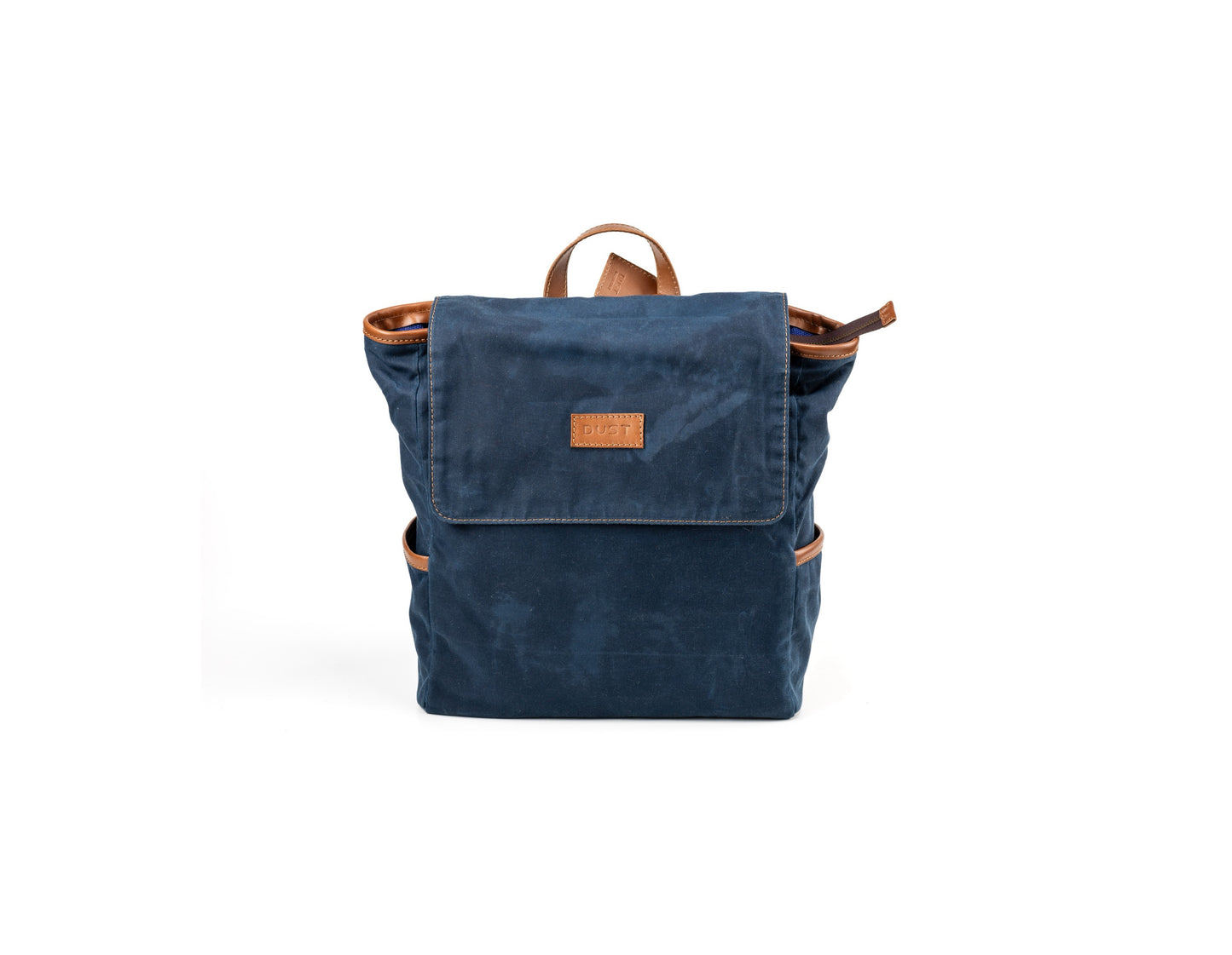 Zaino in pelle in cotone cerato Made In Usa Blu