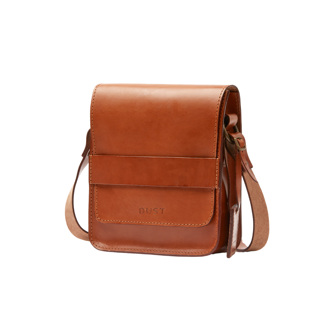 Messenger in pelle color cuoio marrone Mod 114