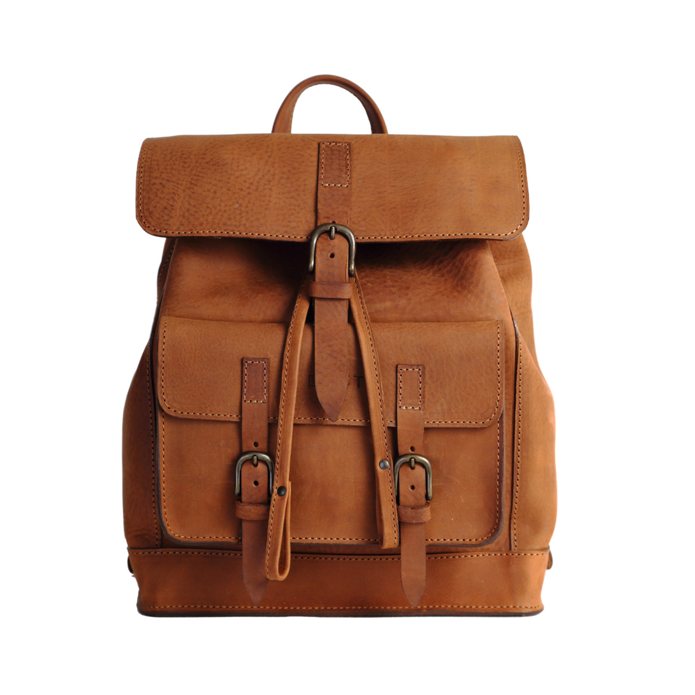 Leather Backpack in Heritage Brown Mod 103