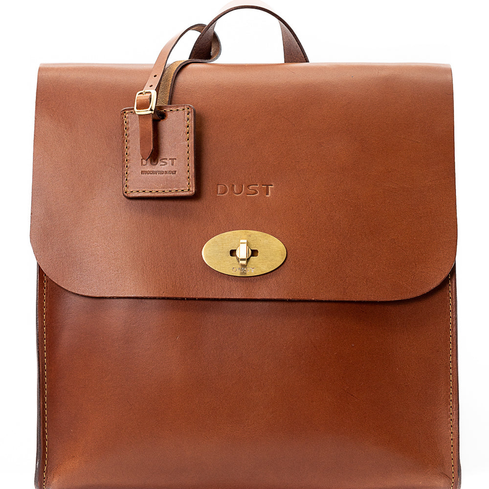 
                      
                        Leather Backpack in Cuoio Brown Artist Collection
                      
                    