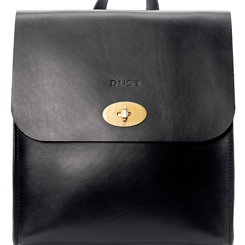 
                      
                        Leather Backpack in Cuoio Black Artist Collection
                      
                    