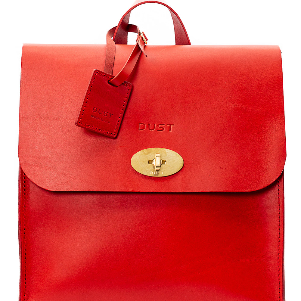 
                      
                        Leather Backpack in Cuoio Red Artist Collection
                      
                    