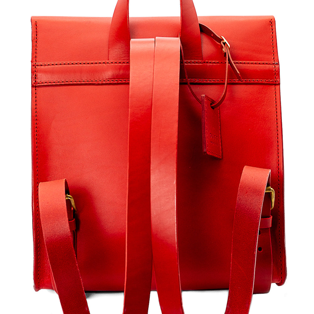 
                      
                        Leather Backpack in Cuoio Red Artist Collection
                      
                    