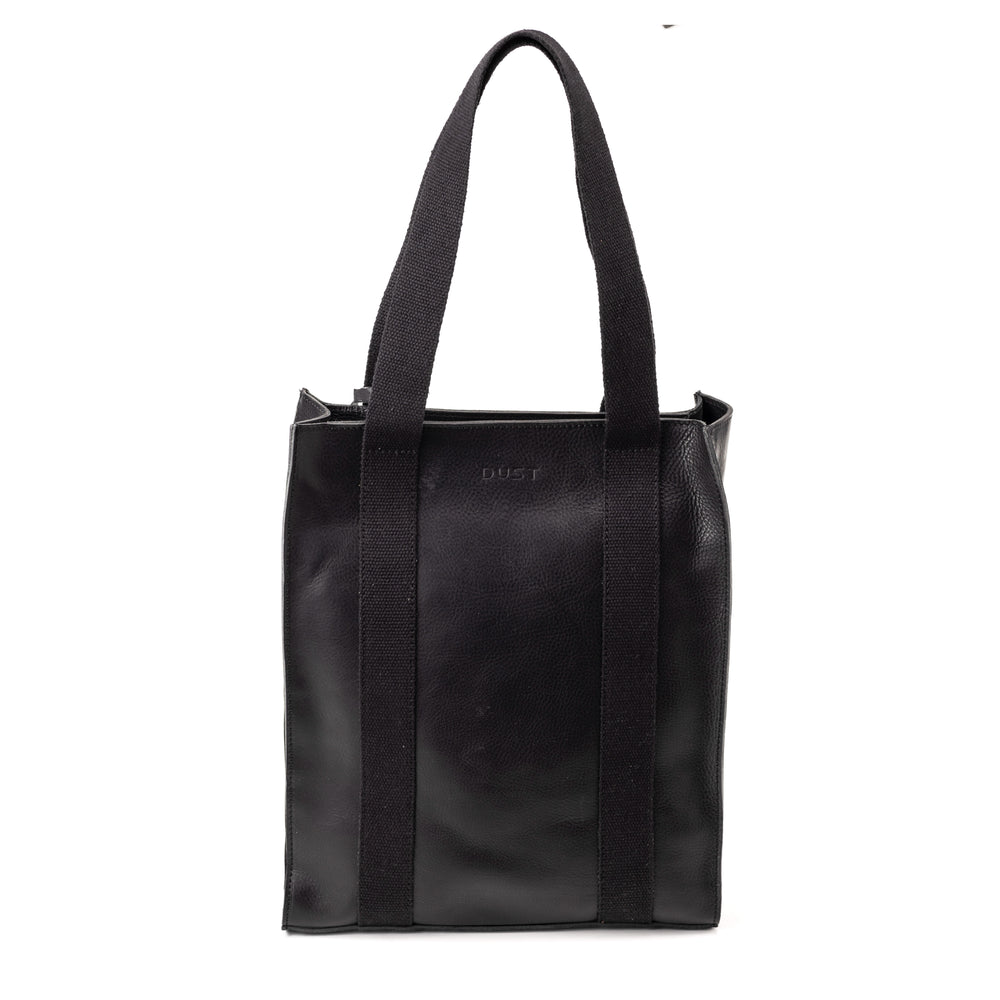 Leather Tote Black Manhattan Collection