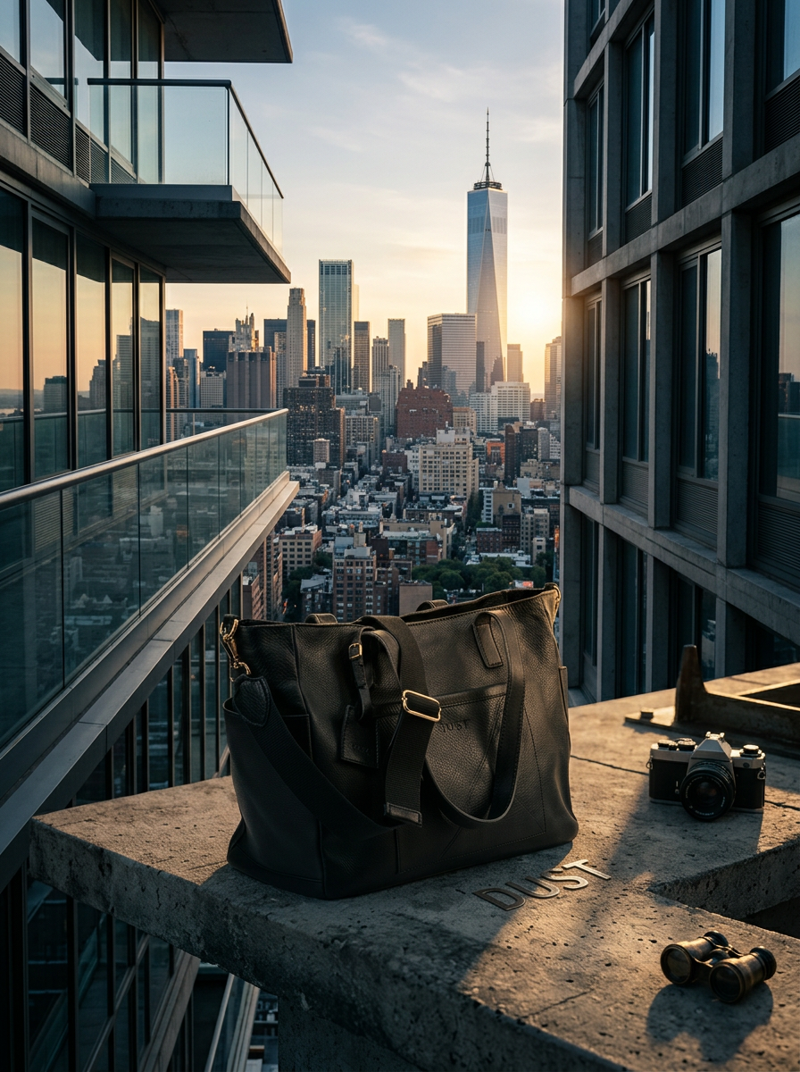 Leather Tote Black Fifth Avenue Collection