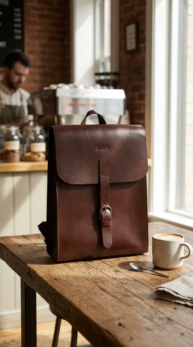 Leather Backpack Dark Brown Oxford Collection – The Dust Company