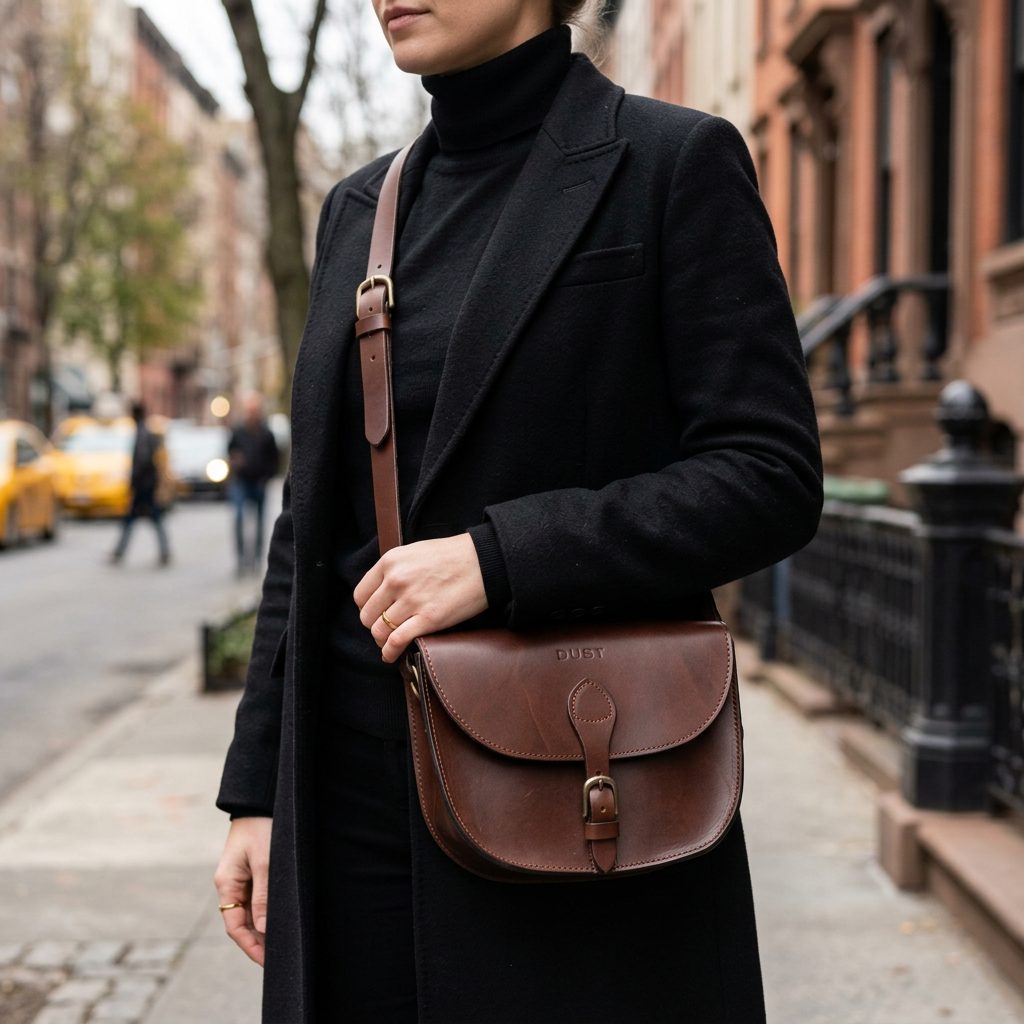Leather Bag Dark Brown Princeton Collection
