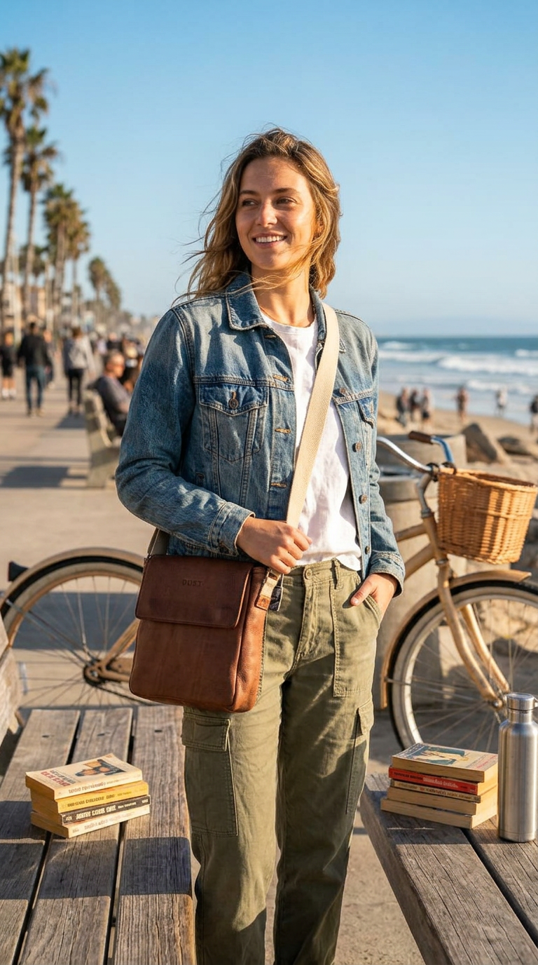 Leather Messenger Tobacco Park Avenue Collection