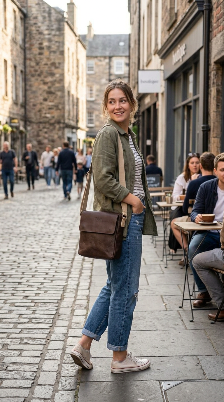 Leather Messenger Coffee Park Avenue Collection