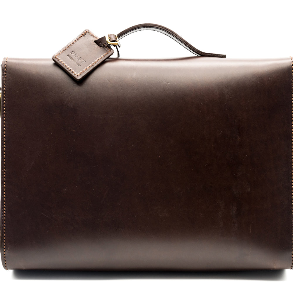 
                      
                        Leather Briefcase in Cuoio Dark Brown Mod 206
                      
                    