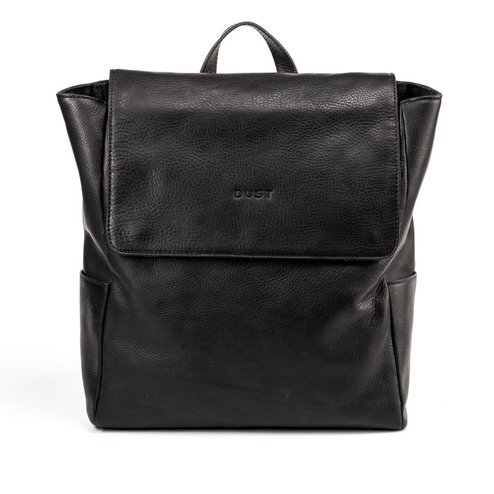 Leather Backpack Black Boston Collection