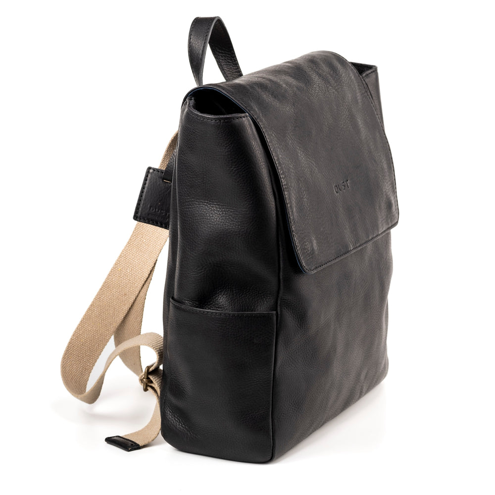 Leather Backpack Black Boston Collection