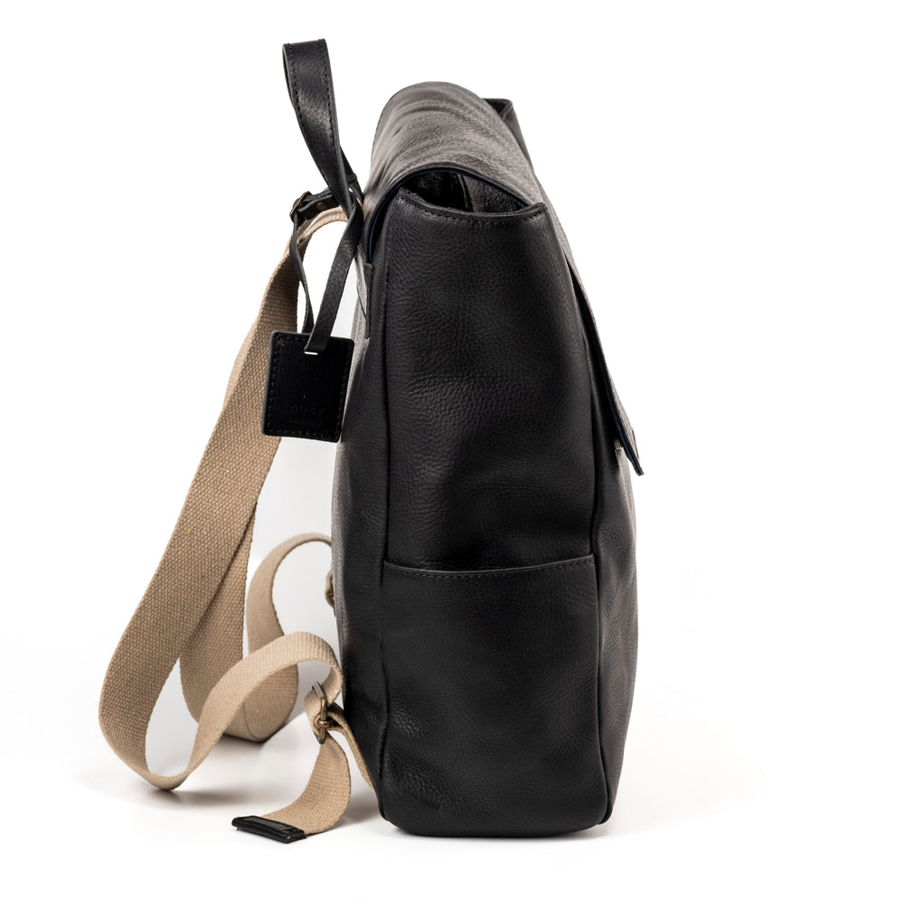 
                      
                        Leather Backpack Black Boston Collection
                      
                    