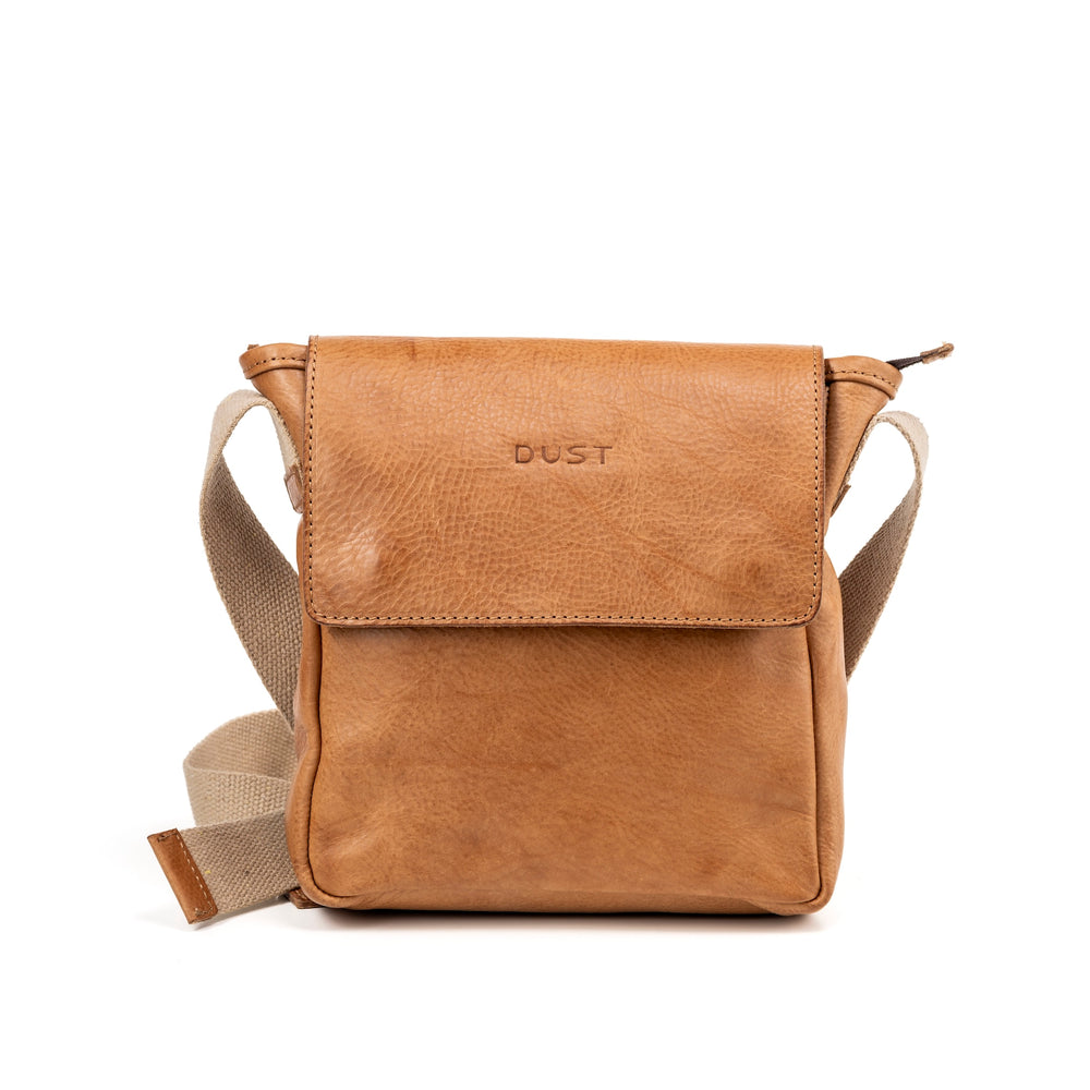 Leather Messenger Light Brown Park Avenue Collection