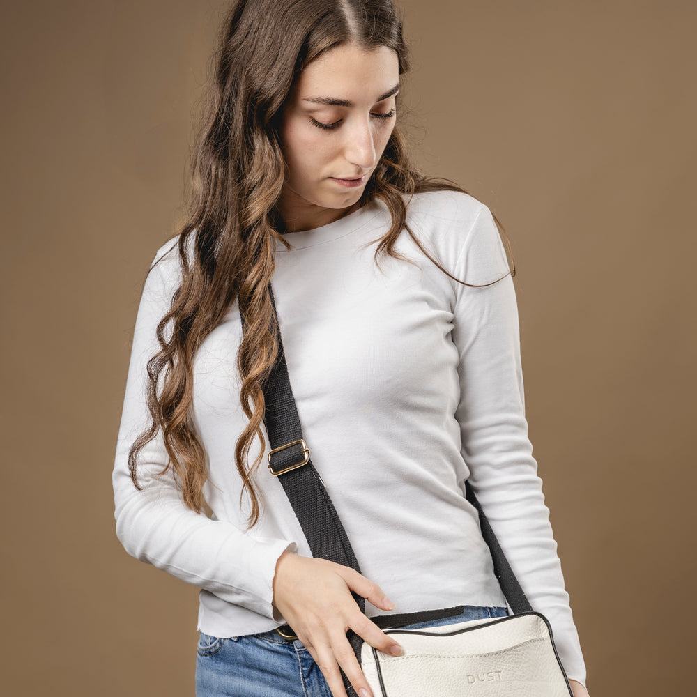 
                      
                        Leather Crossbody White The Sausalito Collection
                      
                    