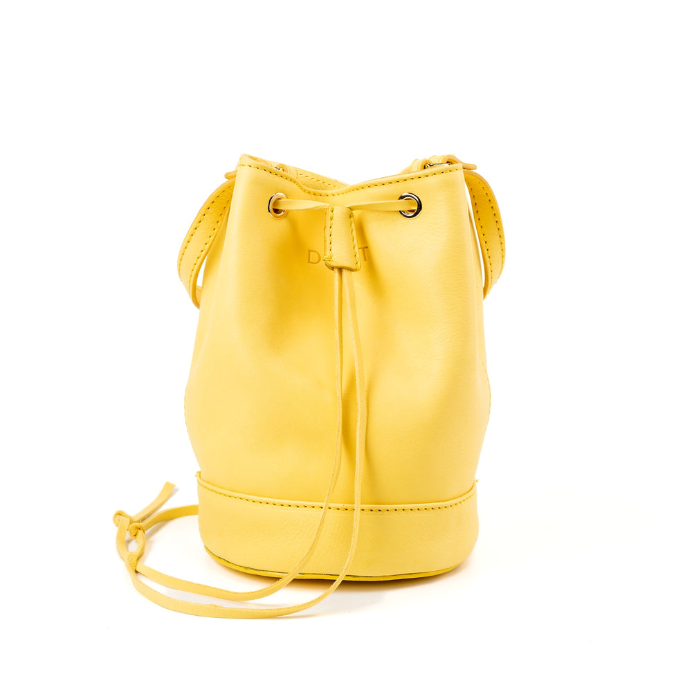 Leather Bucket Yellow Chelsea Collection