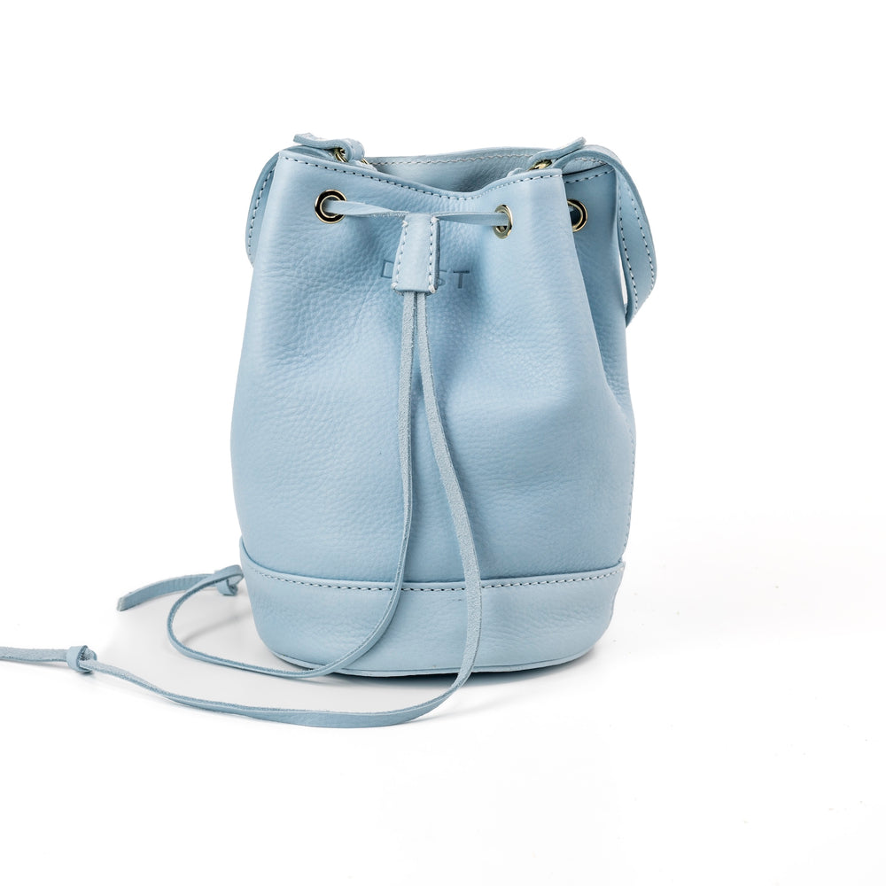 Leather Bucket Light Blue Chelsea Collection