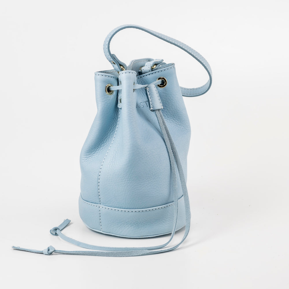 Leather Bucket Light Blue Chelsea Collection