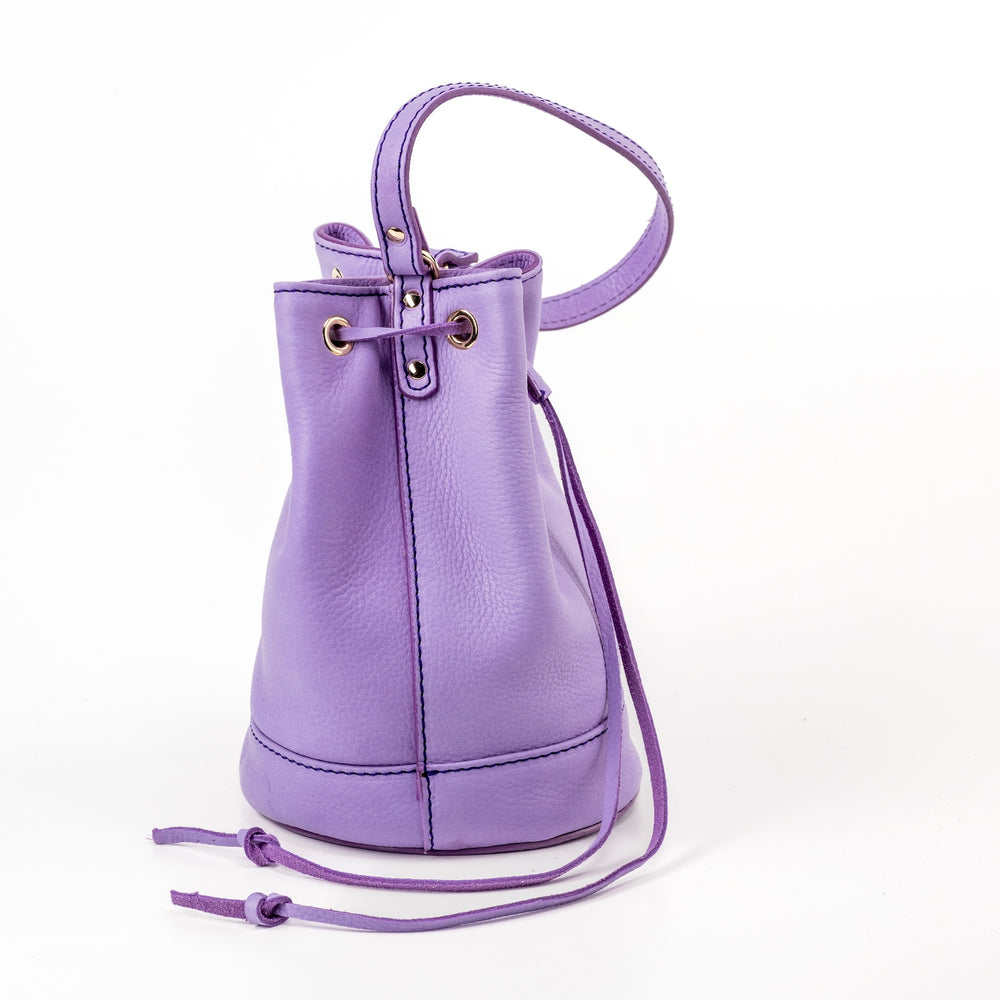 Leather Bucket Lavender Chelsea Collection