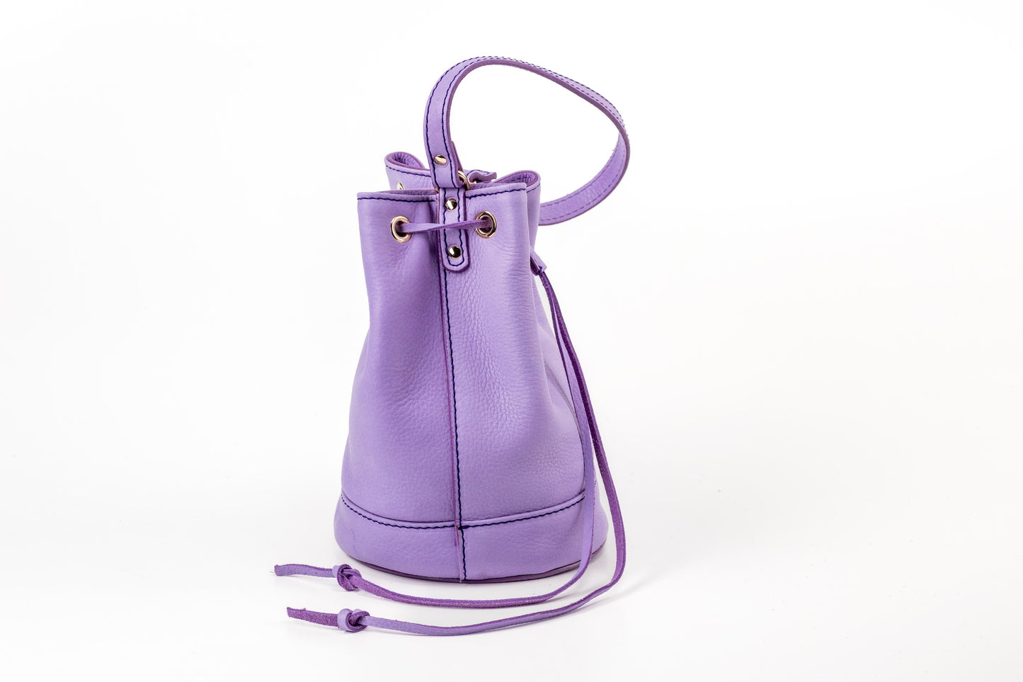 Leather Bucket Lavender Chelsea Collection