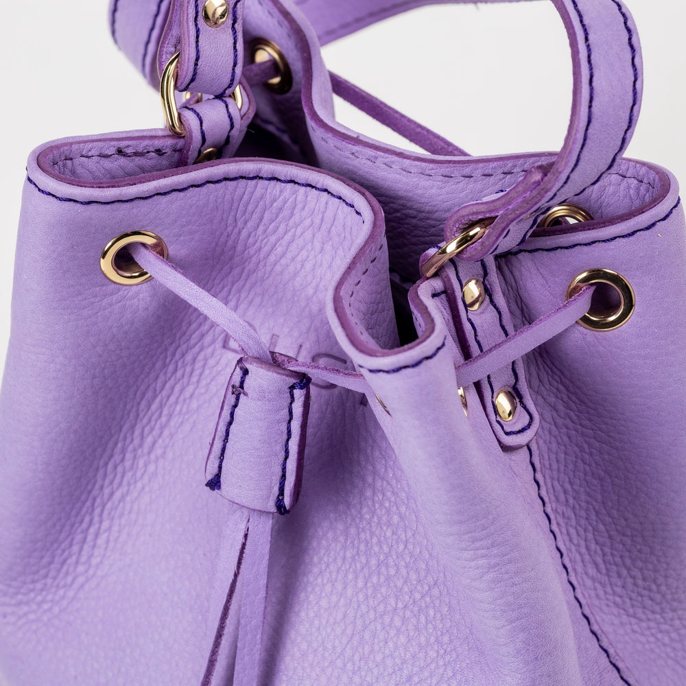 
                      
                        Leather Bucket Lavender Chelsea Collection
                      
                    