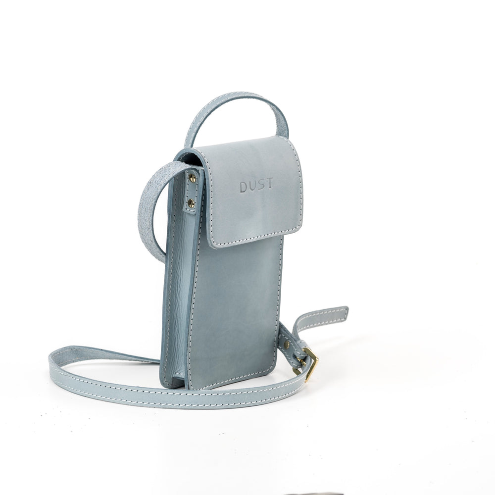 
                      
                        Leather Phone Holder Light Blue Silicon Valley Collection
                      
                    