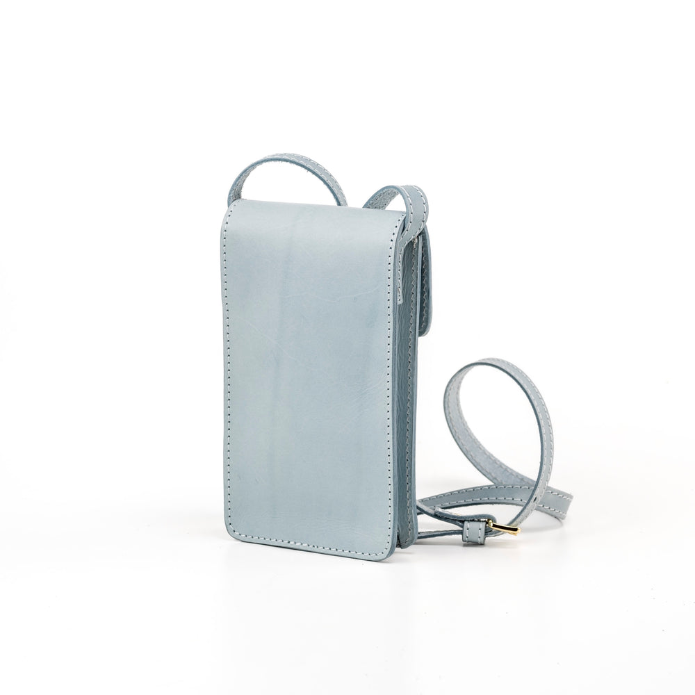 
                      
                        Leather Phone Holder Light Blue Silicon Valley Collection
                      
                    