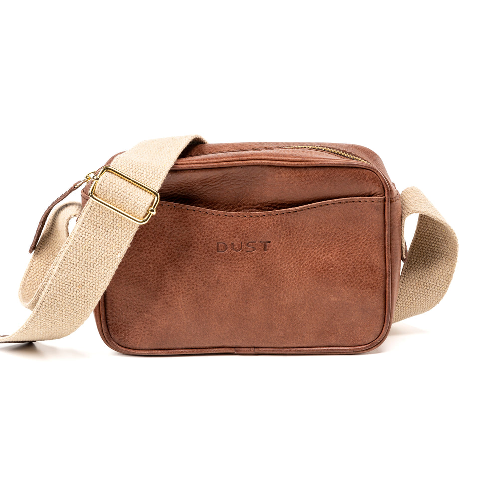 Leather Crossbody Tobacco The Sausalito Collection