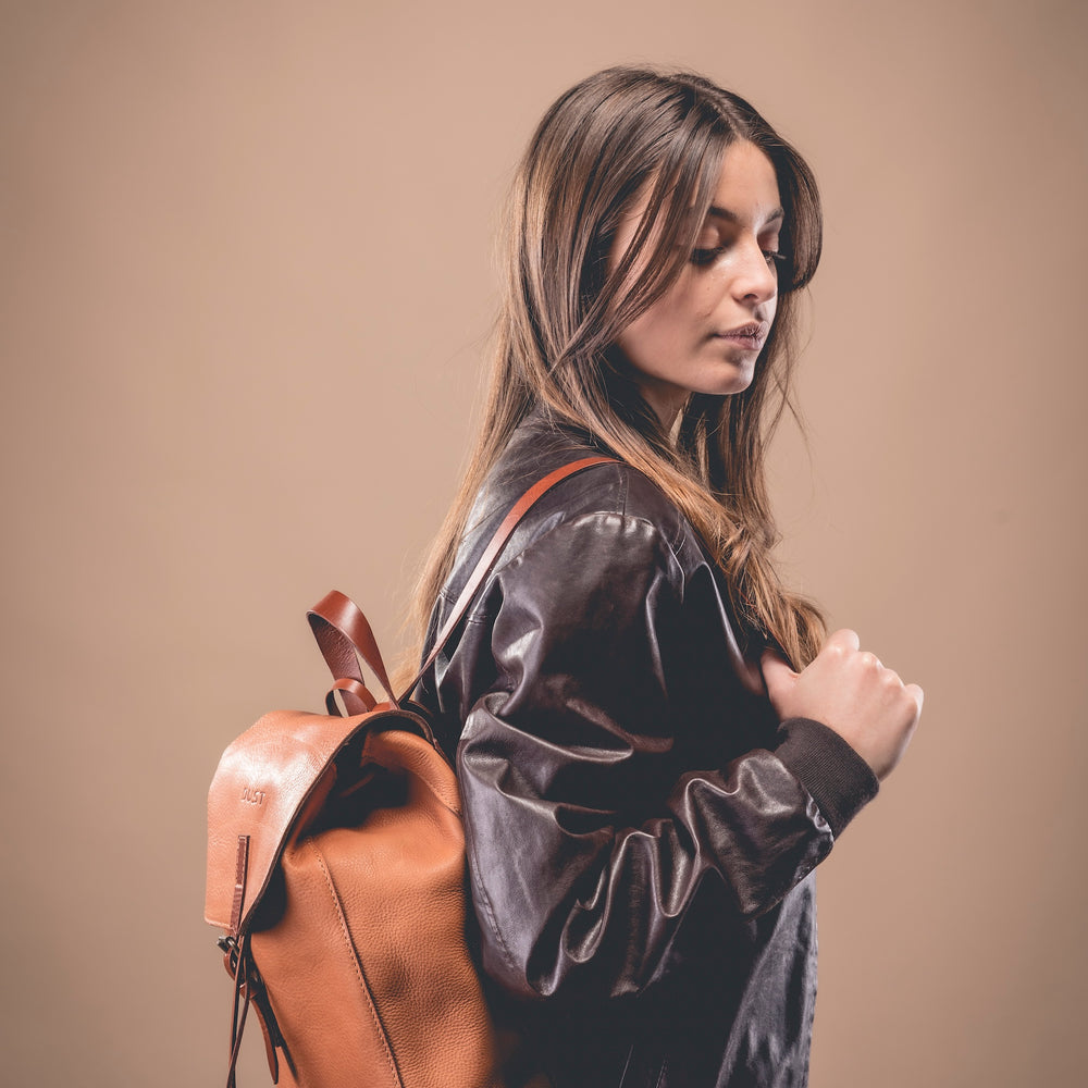 
                      
                        Leather Backpack in Arizona Brown
                      
                    