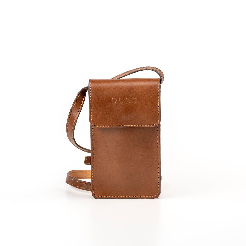 Leather Phone Holder Brown Silicon Valley Collection