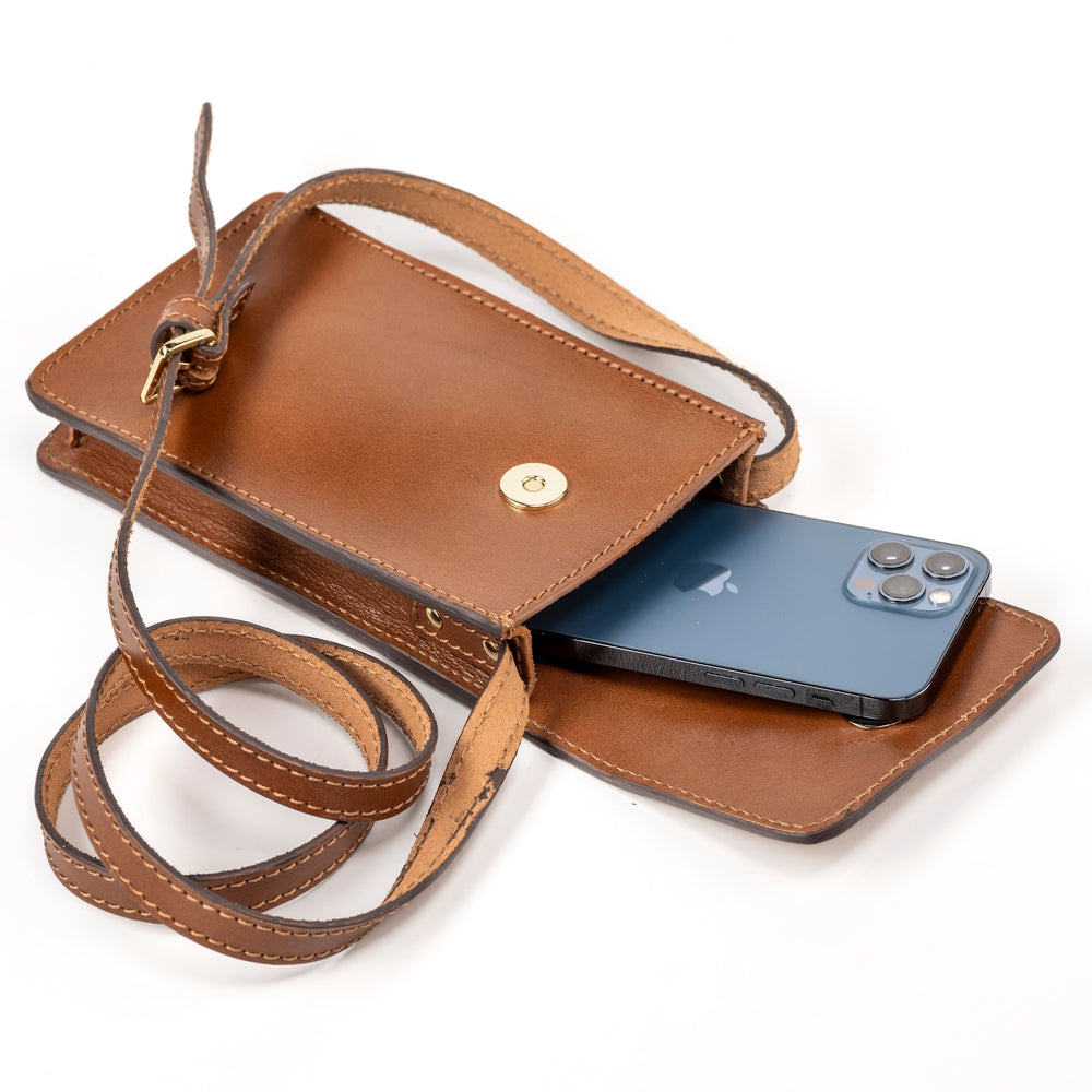 
                      
                        Leather Phone Holder Brown Silicon Valley Collection
                      
                    