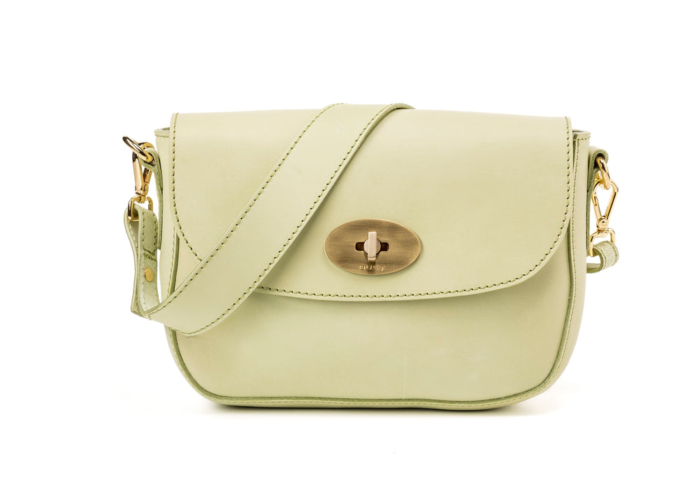 Borsa a tracolla in pelle Pistachio Broadway Collection