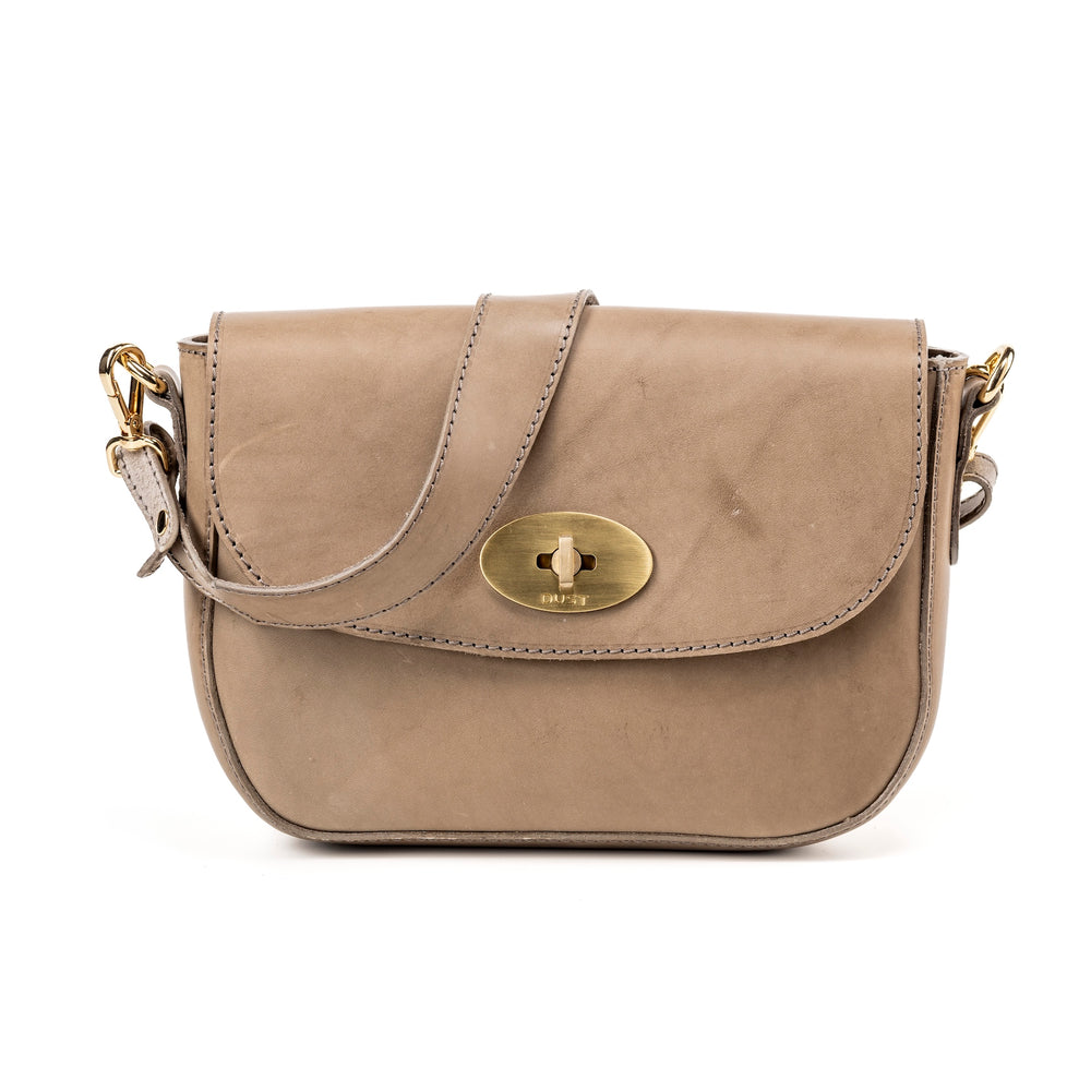 Leather Crossbody Taupe Broadway Collection