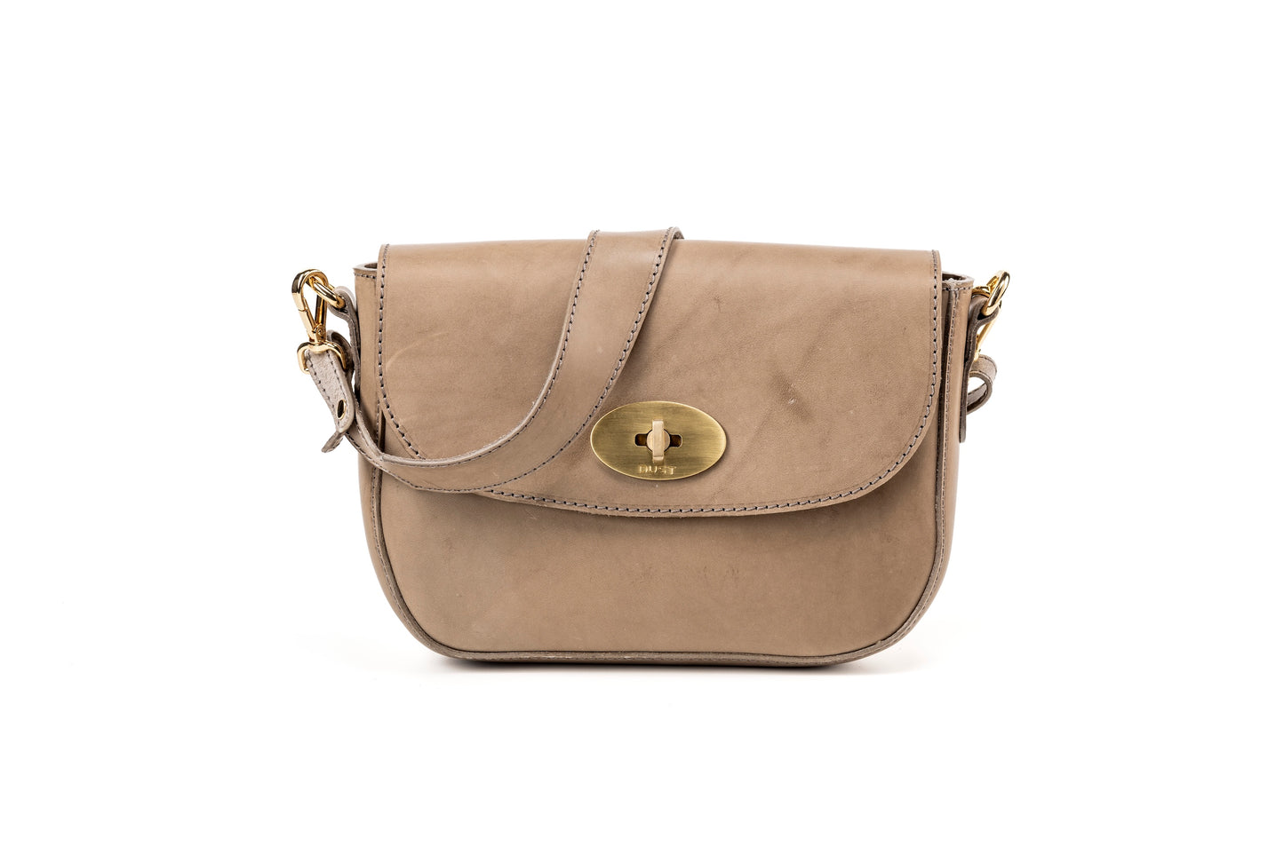 Leather Crossbody Taupe Broadway Collection