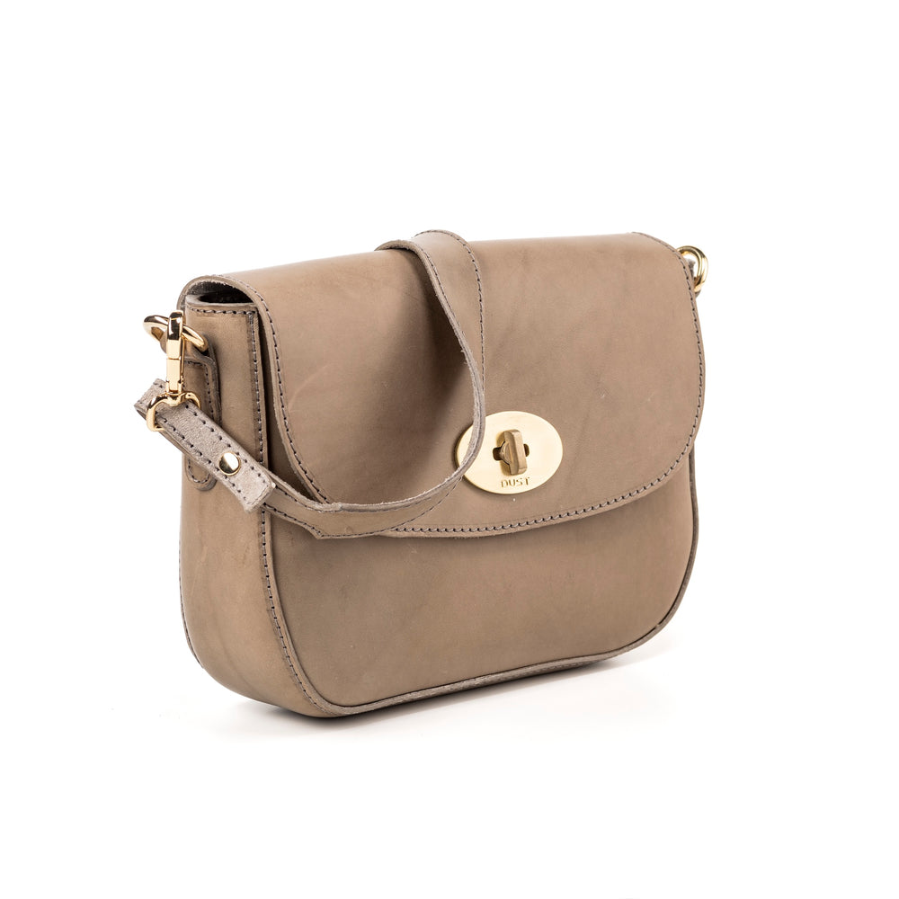 Leather Crossbody Taupe Broadway Collection