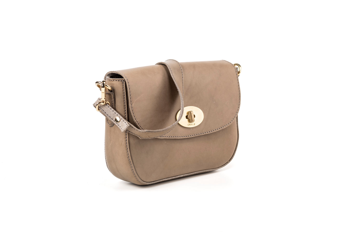 Leather Crossbody Taupe Broadway Collection