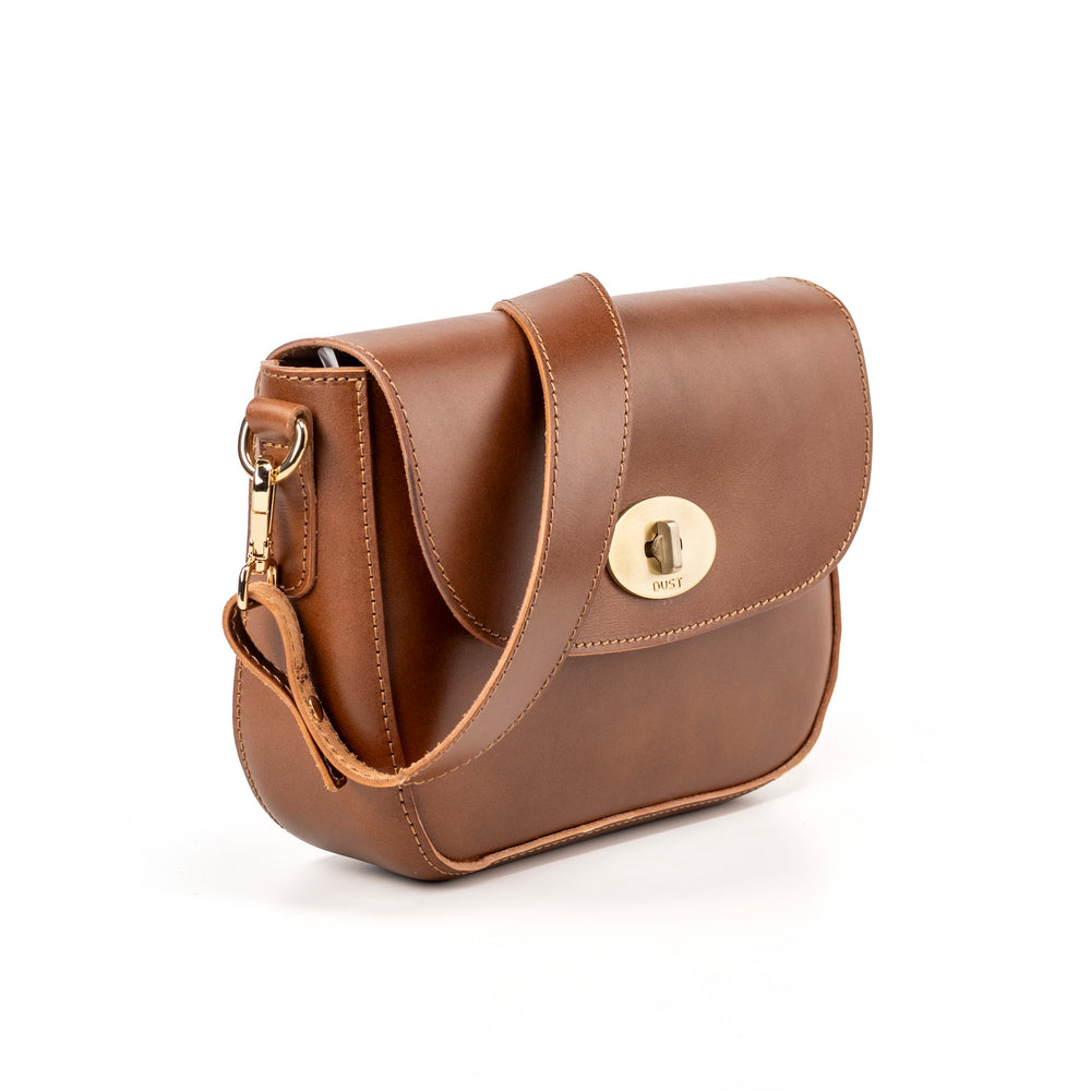 Leather Crossbody Brown Broadway Collection